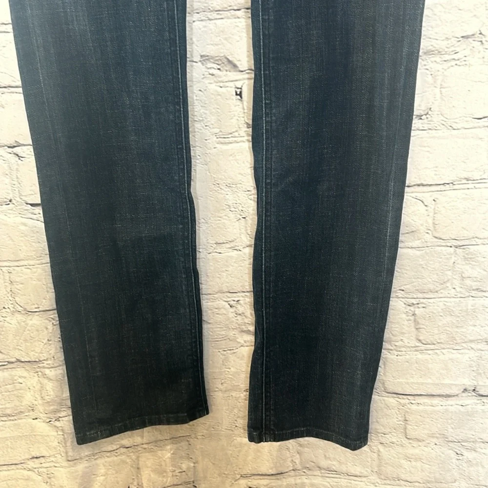 Tory Burch Tapered Leg Dark Wash Denim Blue Jeans Size 29 Excellent Condition